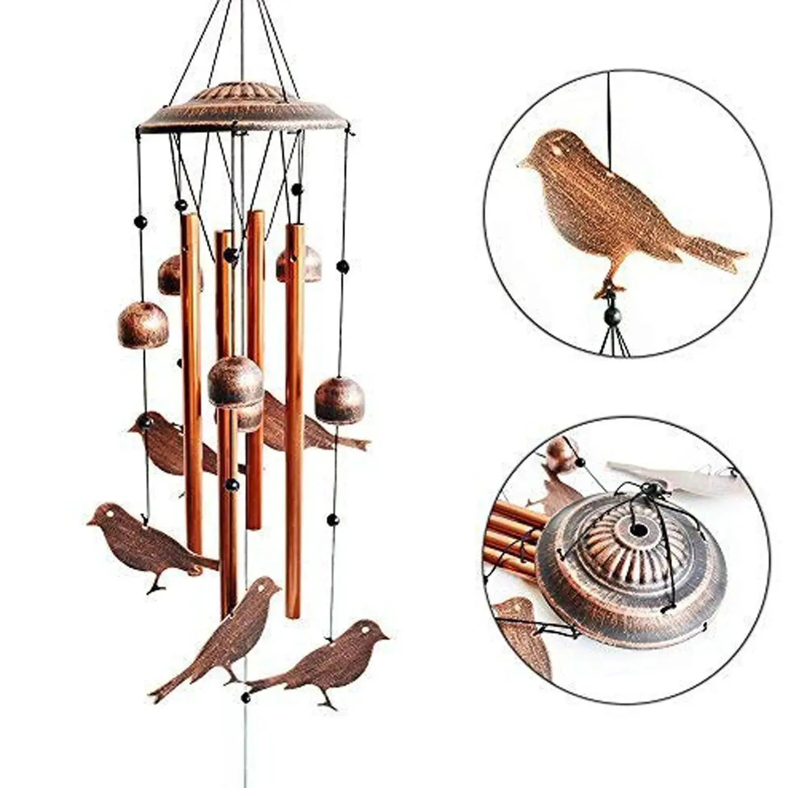 1pc Wind Chime Large Bells Wind Chimes Chapel Home Decor For Garden Outdoor Decoration Decor Gifts Yard Hanging Decor from PriceLows™