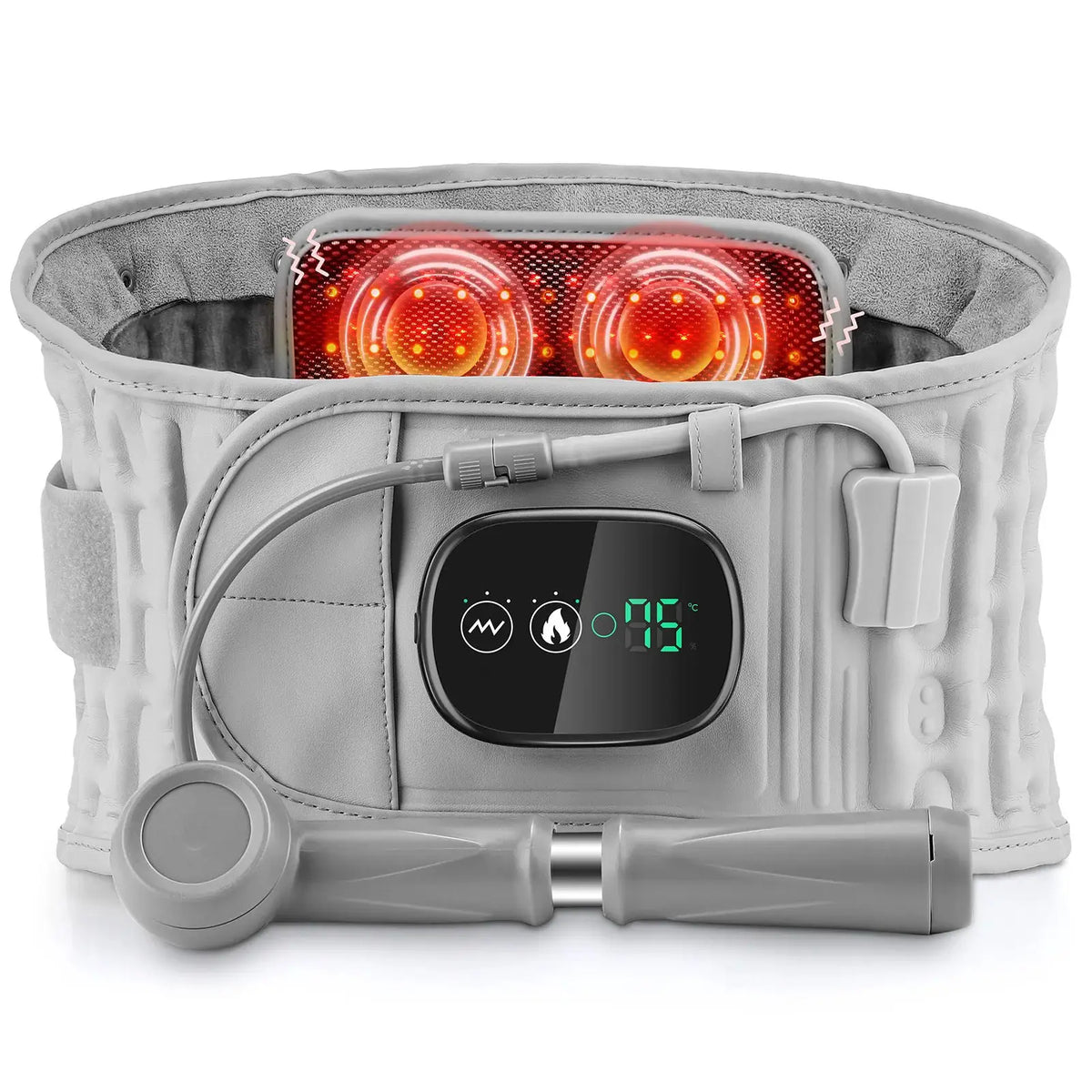 Lumbar Waist Belt | Cordless Inflatable Air Traction | Heat Vibration