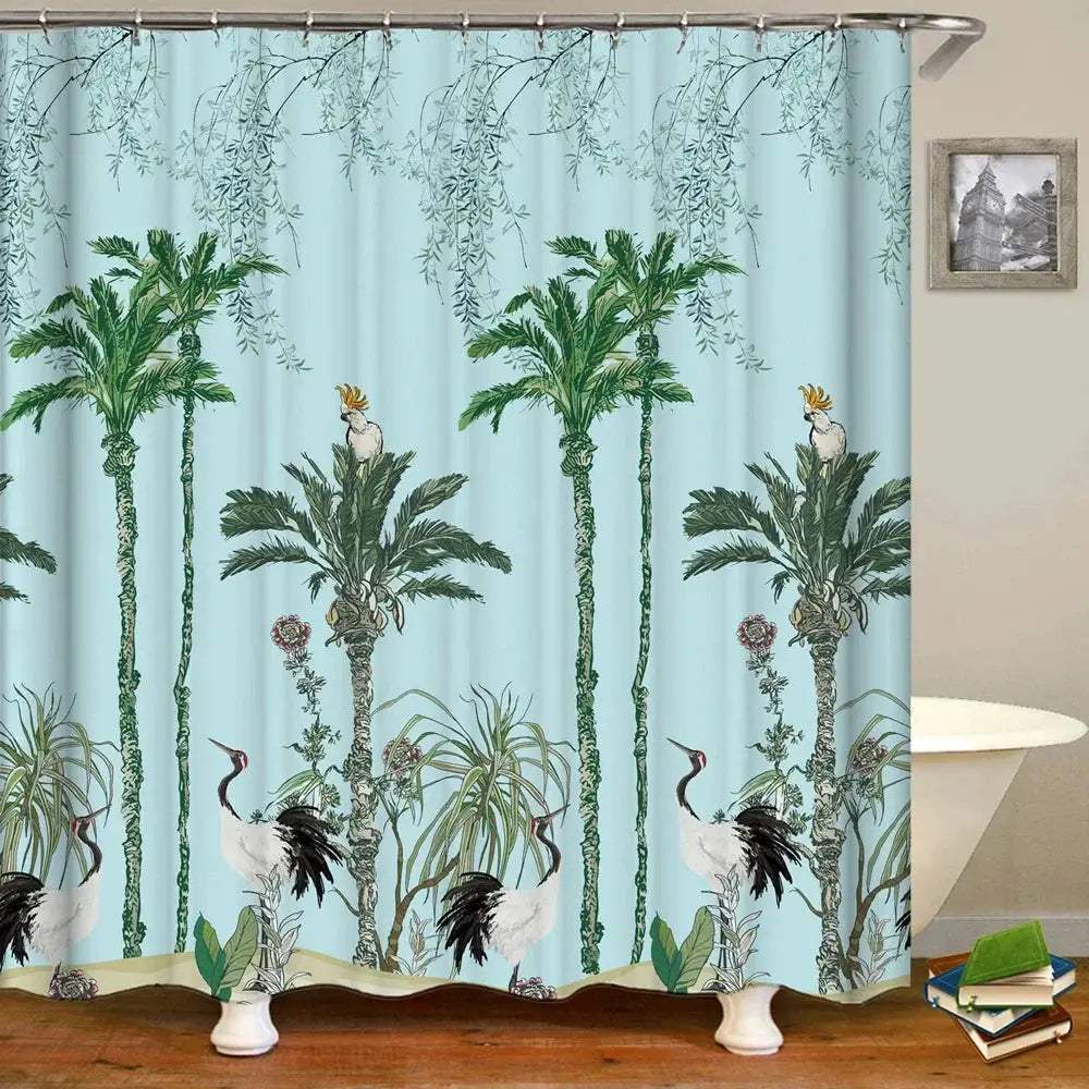 Chinese Style Flower and Birds Tree Shower Curtains Bath Curtain Waterproof Bathroom Decor With Hooks 3d Printing Bath Curtain from PriceLows™