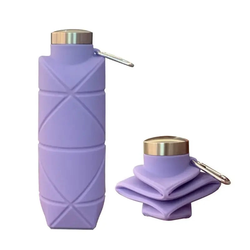 LUSQI 700ml Foldable Silicone Water Bottle Portable Outdoor Sports Collapsible Water Cup With Steel Lid Leak-Proof Lightweight from PriceLows™