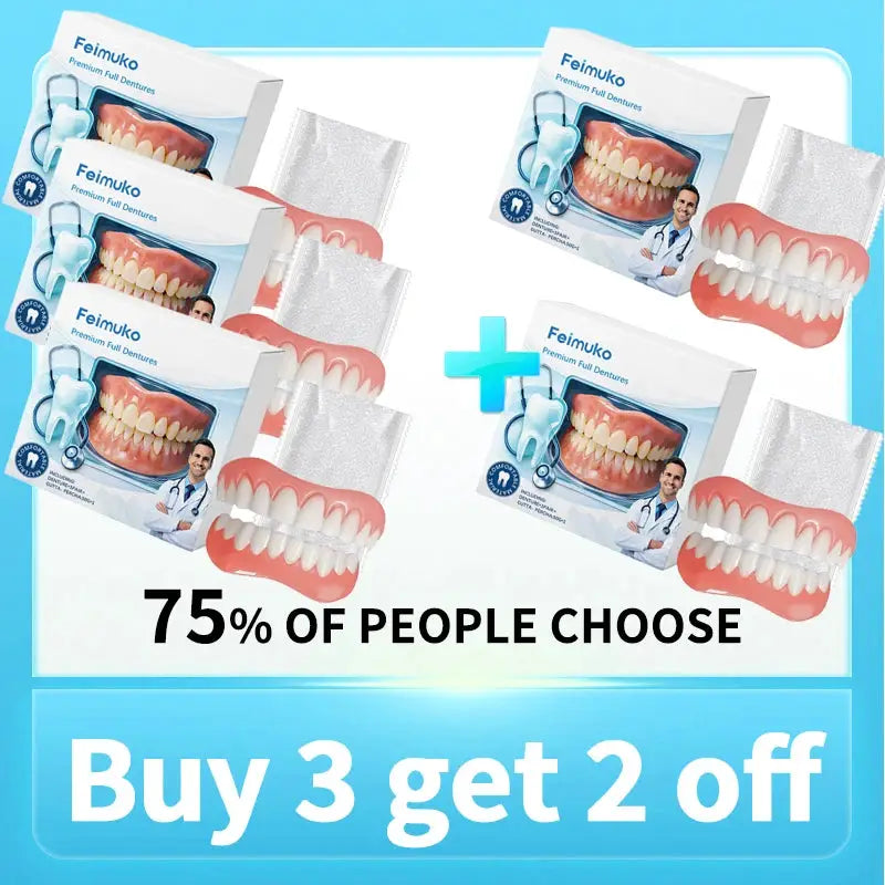Snap-On Teeth Set | Adjustable Dentures | Adult Gap Filler