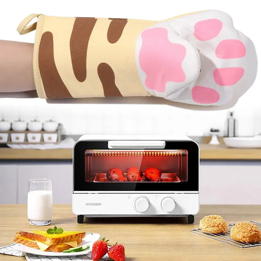Oven Mitts | Non-Slip | Insulated Cotton | 30 x 13 cm
