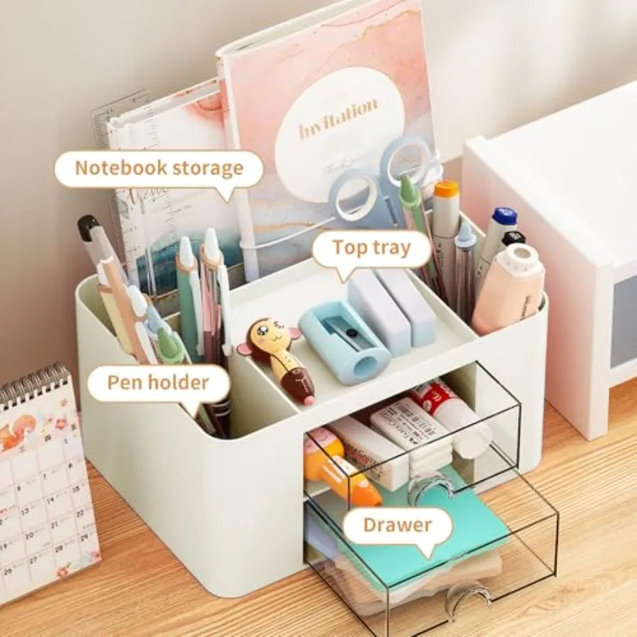 Pen Organizer | 2-Drawer | 5 Compartments | One Size