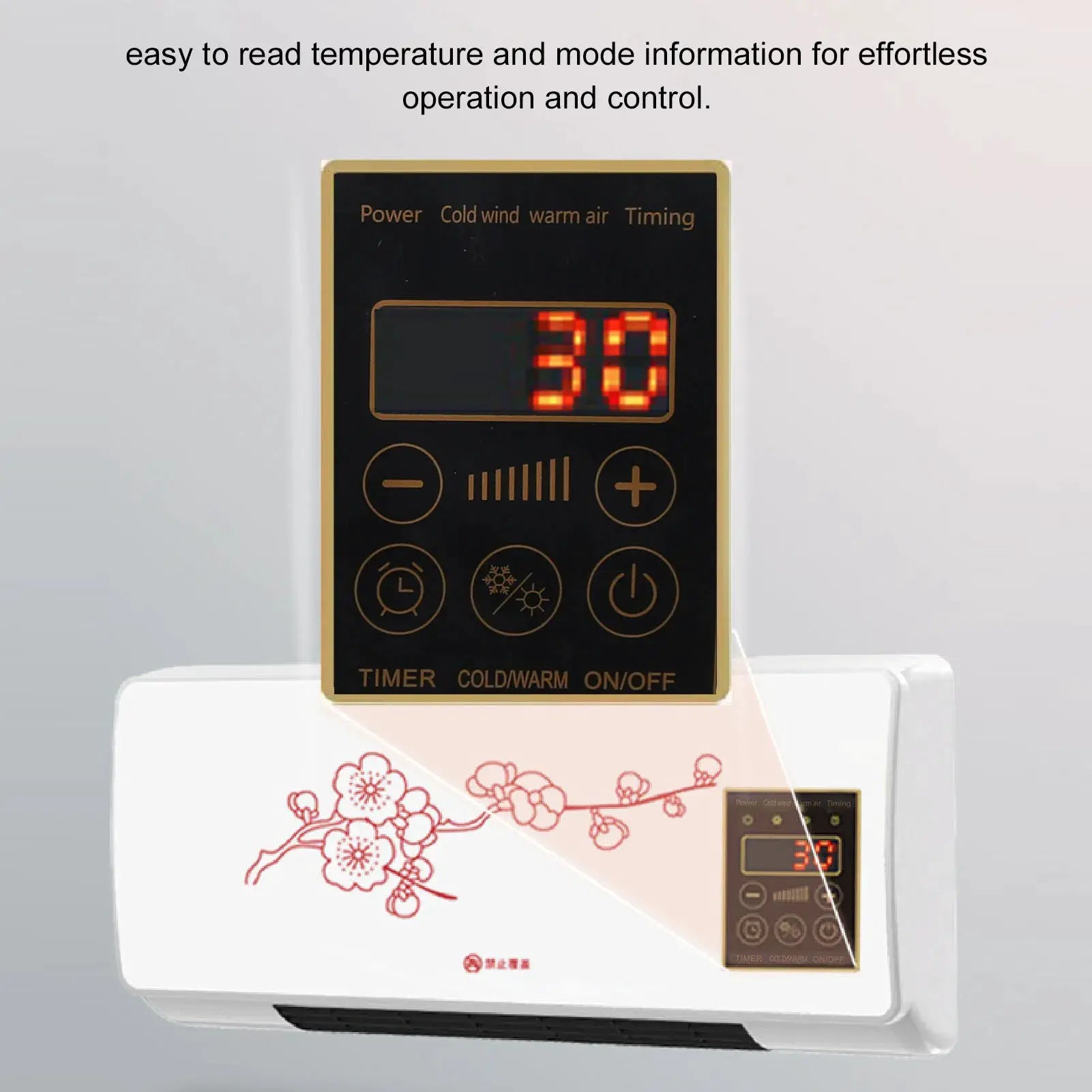 Air Conditioner with Remote Wall Mounted Air Conditioner Low Noise Space Heater with Touch Display Remote Control Clothes Hanger from PriceLows™