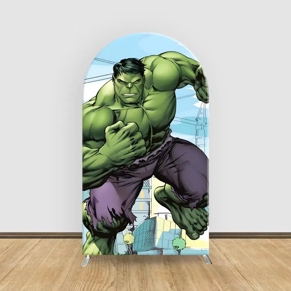 Party Backdrop | Marvel Avengers Theme | Arch Backdrop Cover | Custom Name