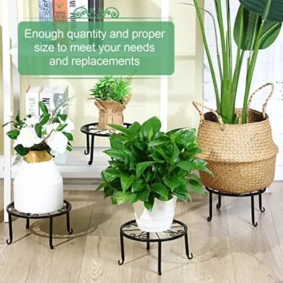 12 Pack Metal Plant Stands Outdoor Indoor Heavy Duty Flower Potted Holder Anti-Rust Plant Pot Shelf Round Flower Display Rack f from PriceLows™