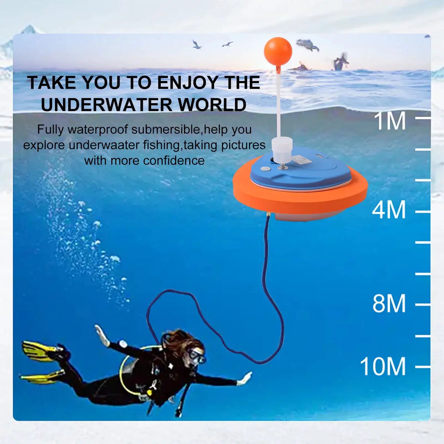 Scuba Diving Ventilator | Battery 52500mAh | Depth 10m | Time 3.5-5H