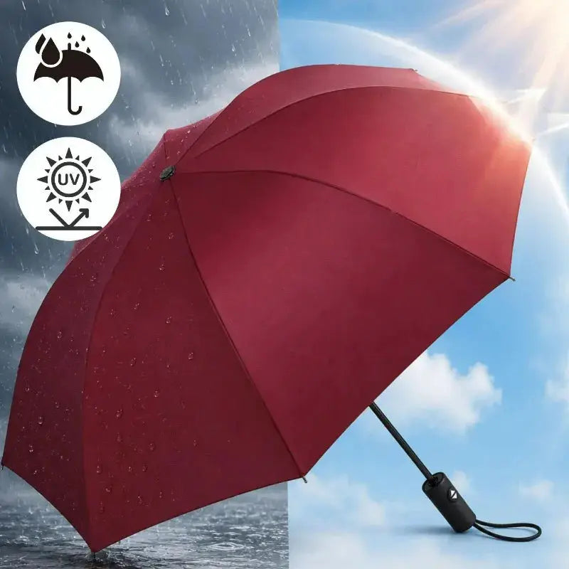 Semi Automatic Umbrella | UV Protection | Windproof Foldable | Solid Color