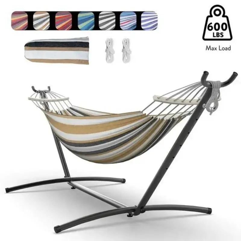 Gyroor Adjustable Stand Hammock - 600lb Capacity Stylish Hammock Bed with Storage Bag for Outdoor Relaxation from PriceLows™