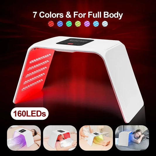 160 LEDs Foldable 7 Colors LED Photon Machine Home Use Beauty Salon LED Facial Body SPA Mask PDT Machine Face LED Mask Skin Care from PriceLows™