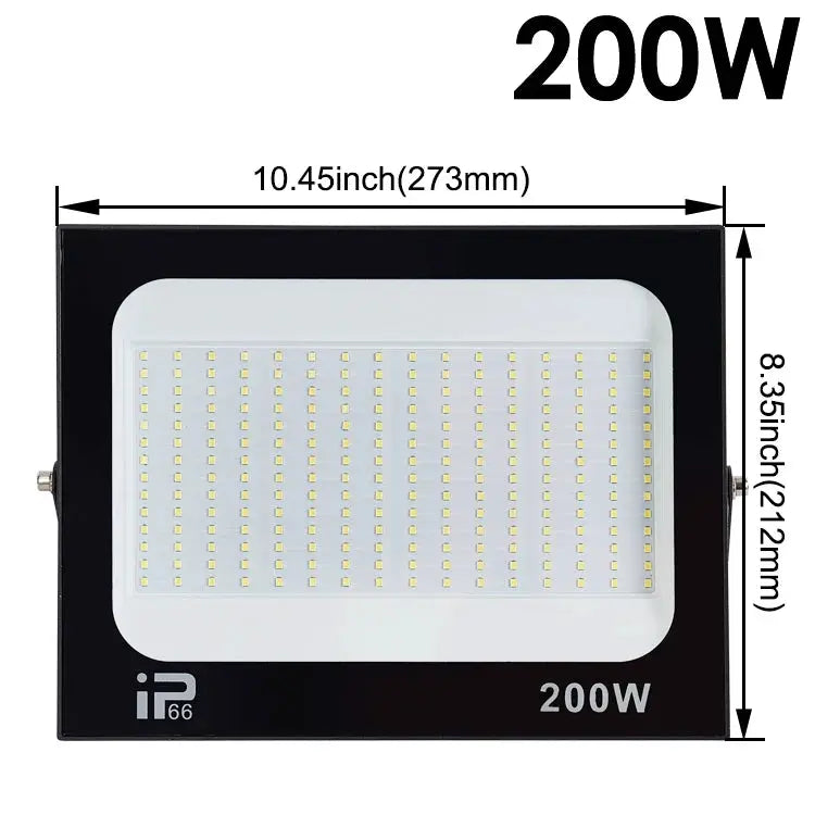 LED Flood Light | 200W IP66 Waterproof | 6500K Aluminum Housing