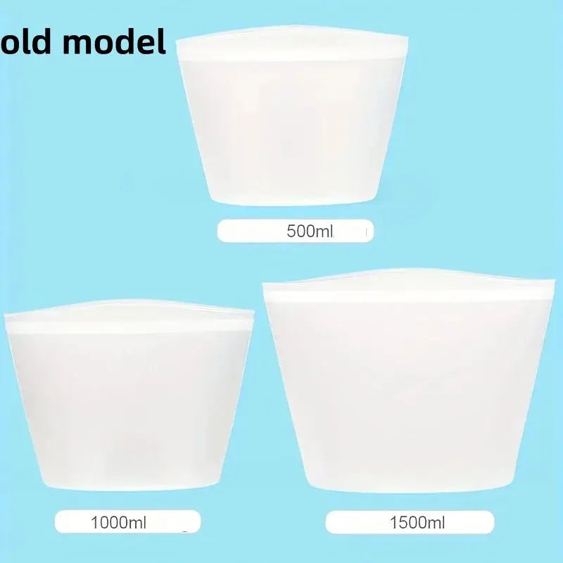 Reusable Silicone Food Storage Bags | Stand Up Zip | Dishwasher Safe | One Size