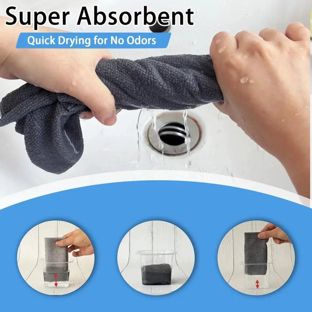 20 Pack Microfiber Cleaning Cloth Roll,Reusable Tear Away Microfiber Towels,Washable Ultra Absorbent Rags Drying Dishcloths for Car,Home,Garage or Shop(Grey) from PriceLows™