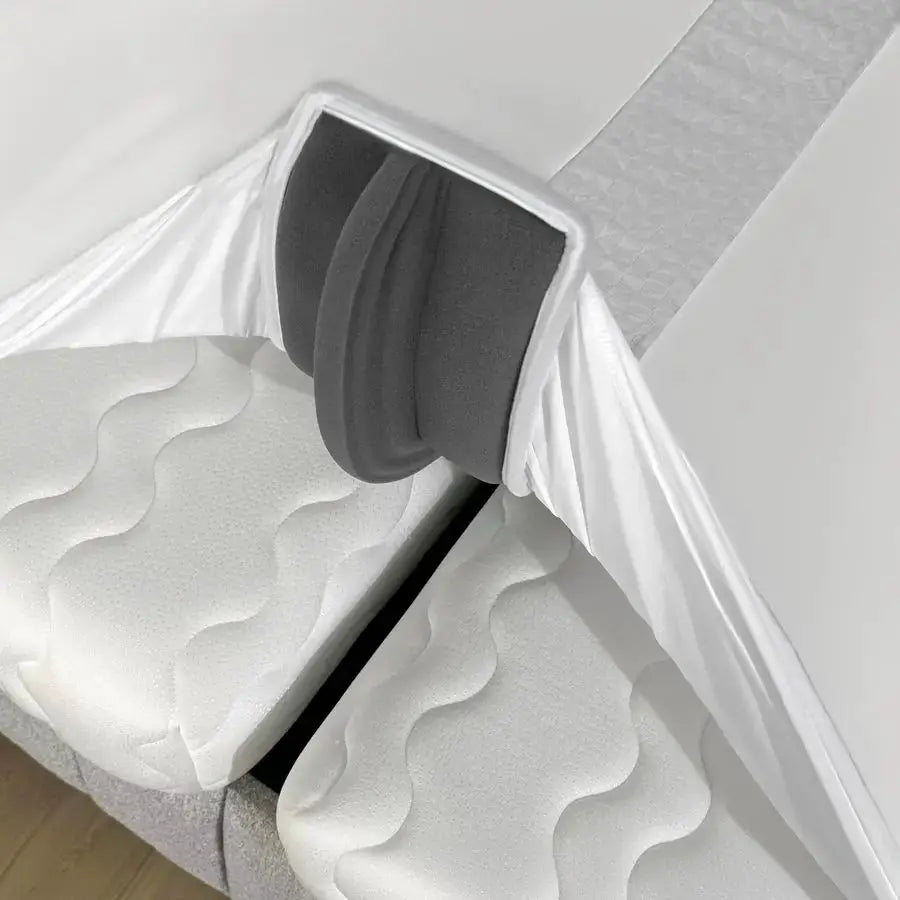 Fitted Sheet Attached Bed Bridge Twin XL to King Converter Kit with Sheet Strap Set Split King Gap Filler for Adjustable Bed Whi from PriceLows™