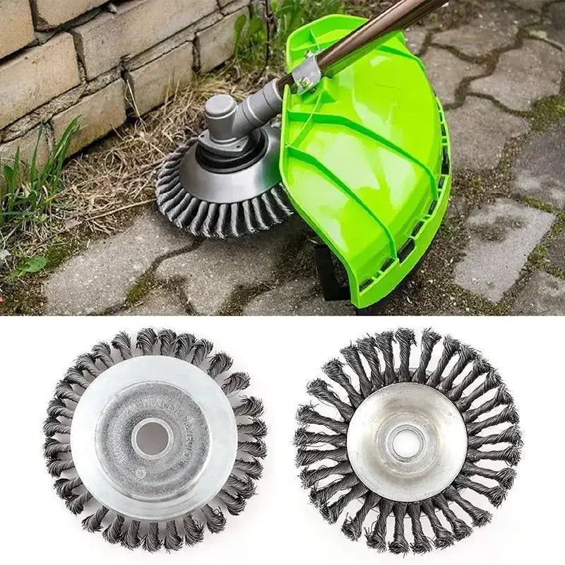 Steel Wire Weeding Garden Weed Wheel Tools Rust Removal Twisted Wire Steel Wire Grass Trimmer Head Weed Mower Accessories from PriceLows™