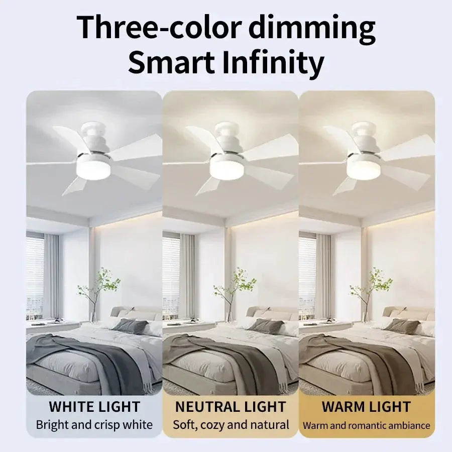 LED Ceiling Fan Light | E27 Socket | Remote Control | 3 Speed Dimmable