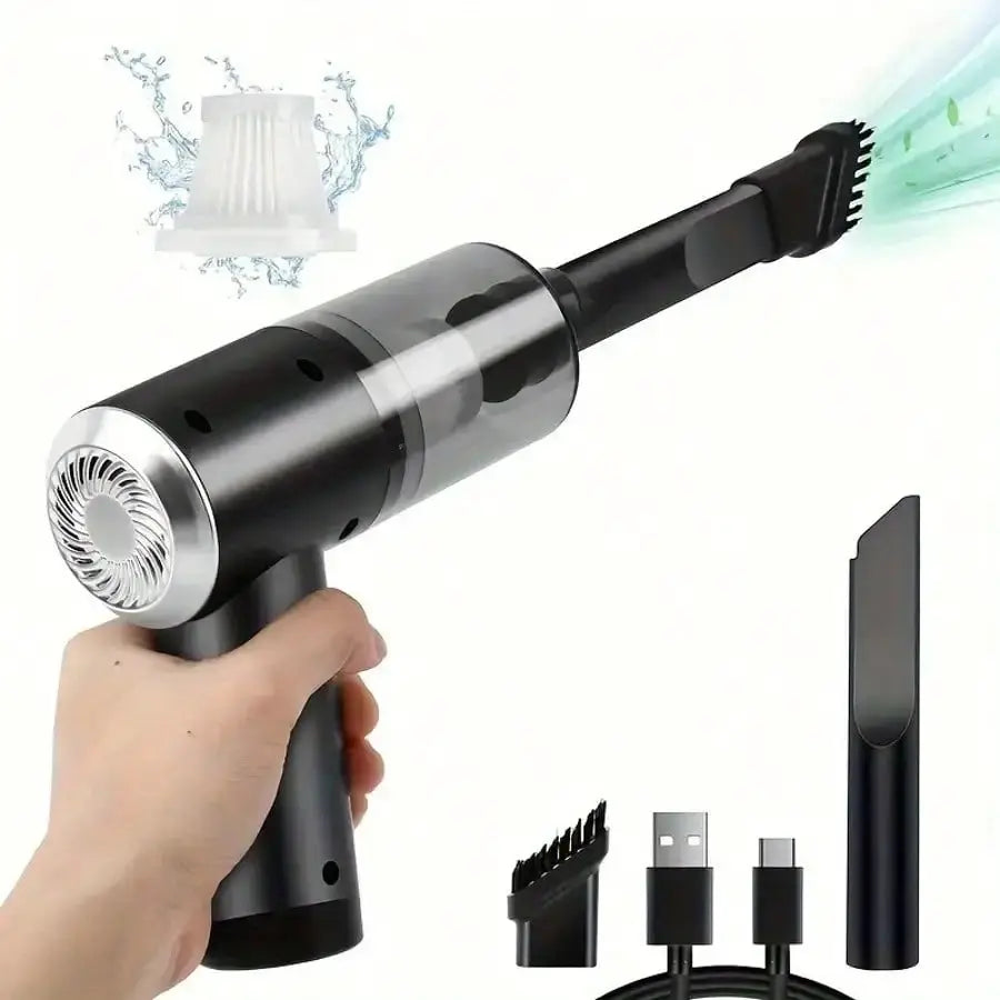 Multi Functional Ultra Quiet Portable Car Vacuum Cleaner - USB Charging, Strong Suction, Long Battery Life, Suitable For Home And Car Use, Charging Handheld, Whirlwind, Wireless Collector from PriceLows™