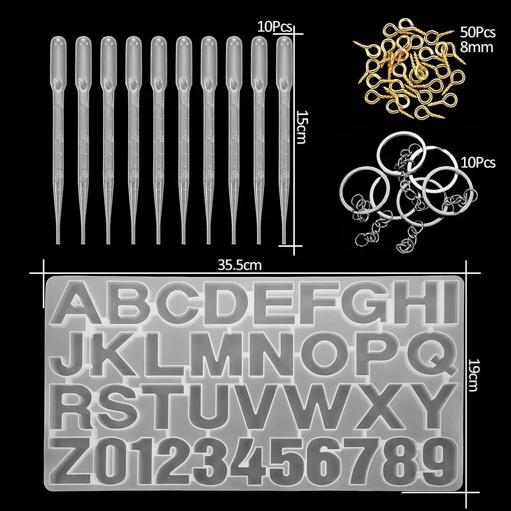 Silicone Resin Mold Kit | Jewelry Making Supplies | With Epoxy And Dried Flowers