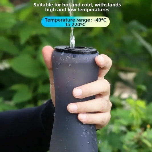Lightweight Foldable Water Bottle Food Grade Silicone 350ml Capacity Collapsible Sport Bottle Heat Resistant Leak Proof from PriceLows™