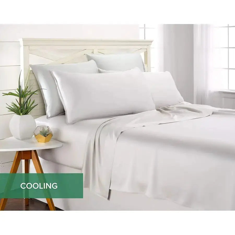 Queen Sheets, Genuine 100 Organic Viscose Derived from Bamboo Bed Sheet Set, Luxuriously Soft amp Cooling, Double Stitching, 2 Y from PriceLows™