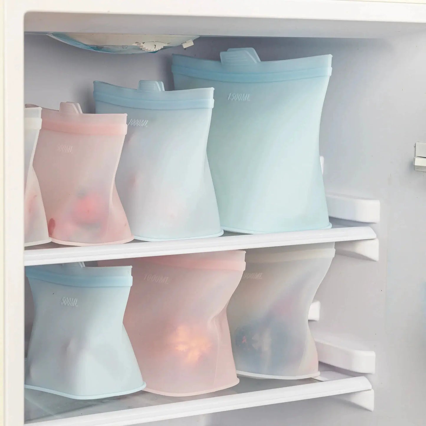 Reusable Silicone Food Storage Bags | Stand Up Zip | Dishwasher Safe | One Size