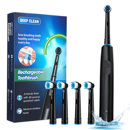 Electric Toothbrush | Cordless USB Rechargeable | 5 Cleaning Modes | Adults