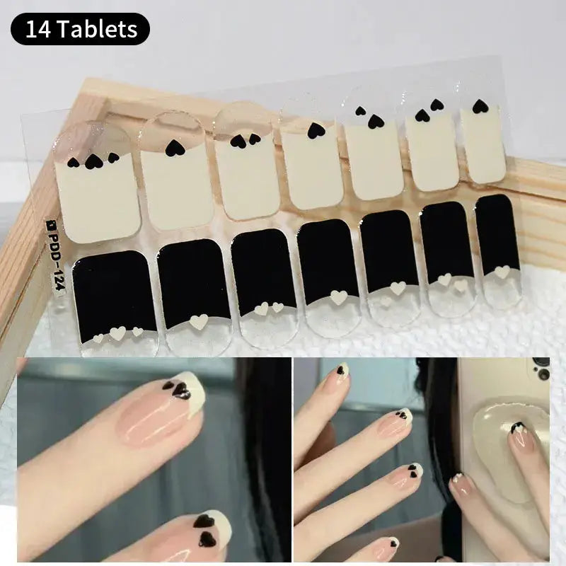 Full Cover Nail Stickers Fashion Nail Polish Nail Decoration Sparkling Glitter Self Adhesive Manicure Designer Nail Art Sticker from PriceLows™