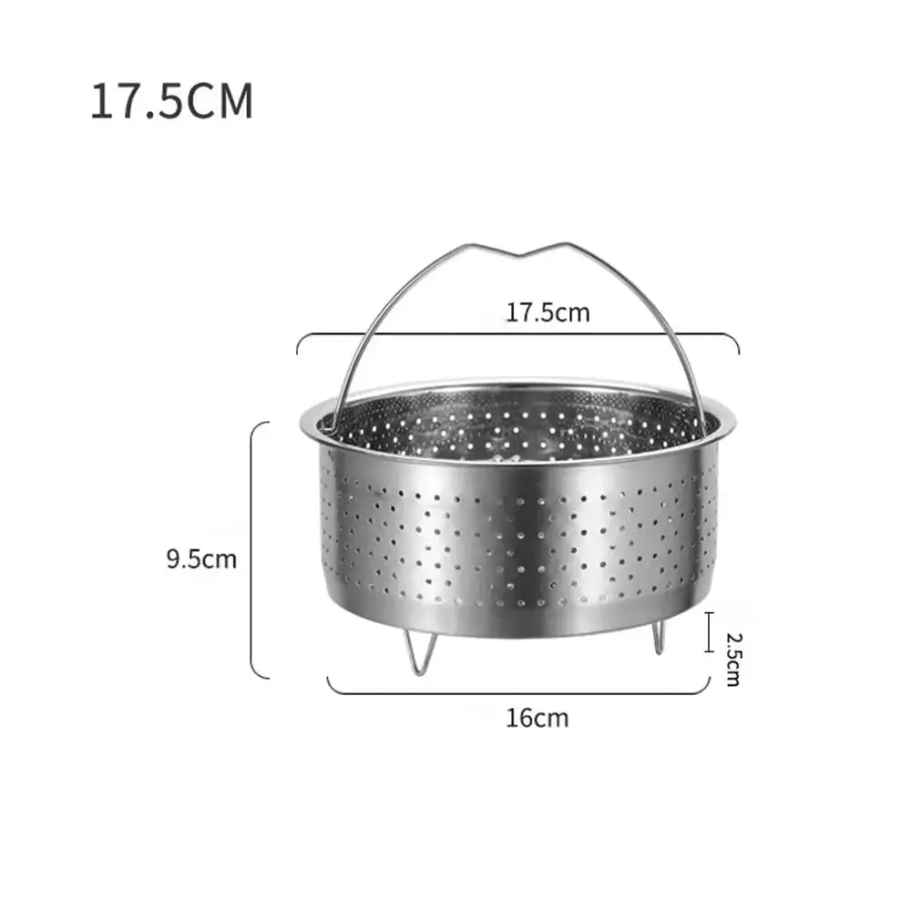 Stainless Steel Steamer Basket | For Instant Pot | Silicone Handle | 6 Qt