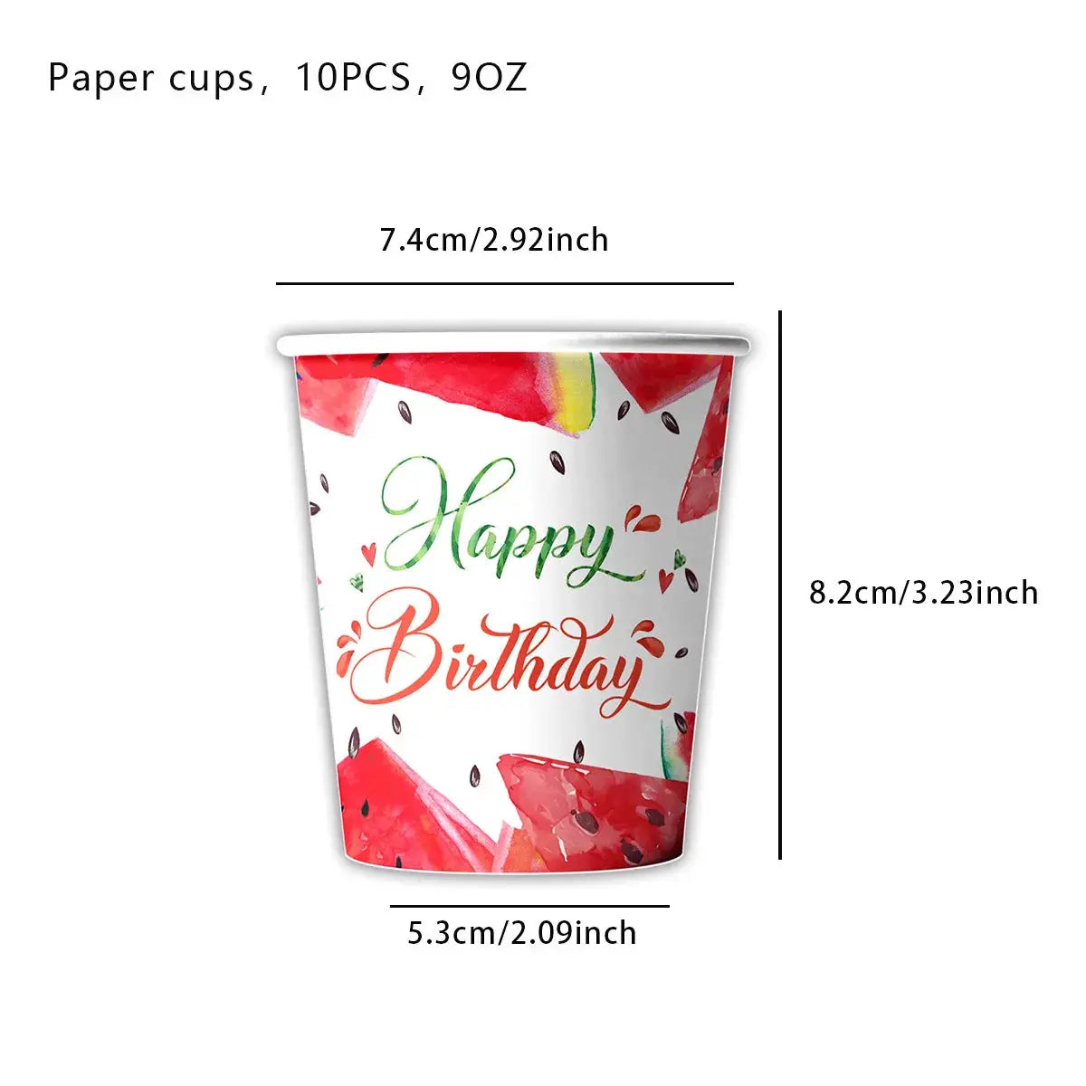Summer Watermelon Disposable Tableware Set | PVC Party Supplies
