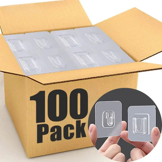 Double-Sided Adhesive Wall Hooks Hanger Strong Transparent Suction Cup Sucker Hooks Kitchen Bathroom Storage Plug Socket Holders from PriceLows™