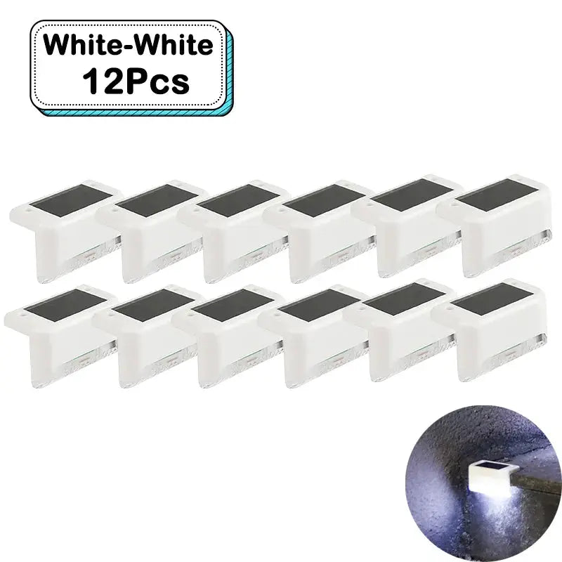 Outdoor Solar Step Lights Warm White LED Waterproof Stair Path Lighting for Garden Patio Fence Balcony Decoration Solar Power from PriceLows™