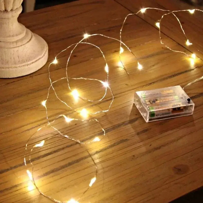Fairy Lights Battery Operated Wedding Centerpiece Table Decorations Party Christmas Silver Wire String Lights Battery Powered from PriceLows™