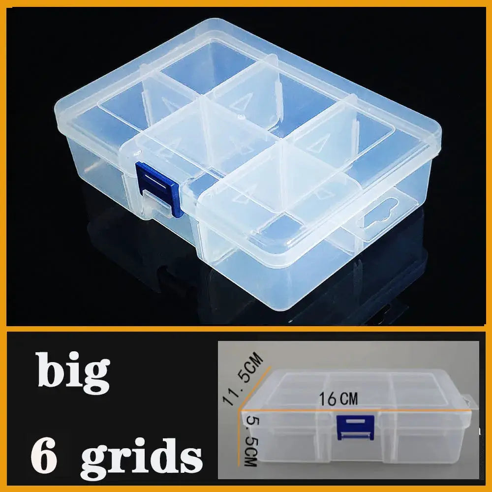 Transparent Plastic box Screw Compartment Box Jewelry Earring Display Case Container Clear Terminal Organizer Tool Storage boxes from PriceLows™