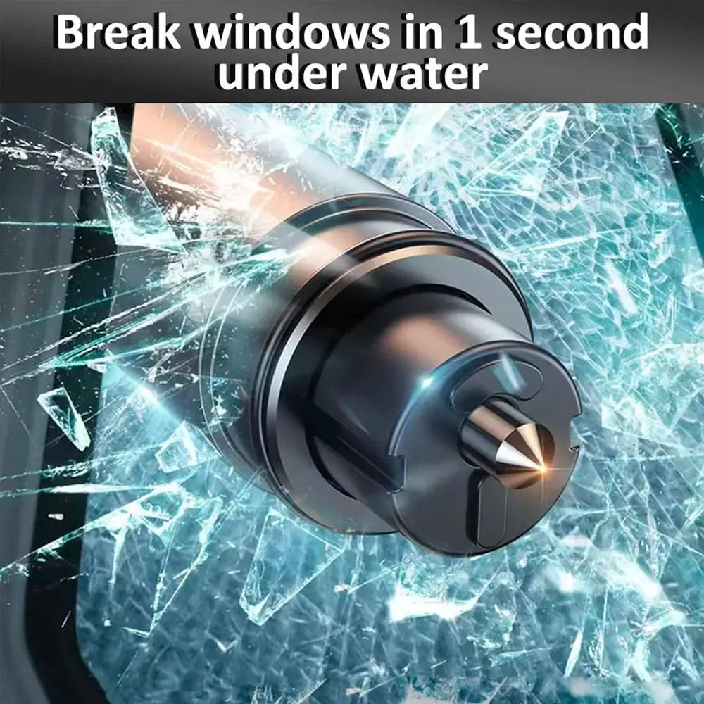 New 2 In 1 Car Safety Hammer Emergency Glass Breaker Cut The Seat Belt High Hardness Tungsten Steel Rescue Tool Auto Accessories from PriceLows™
