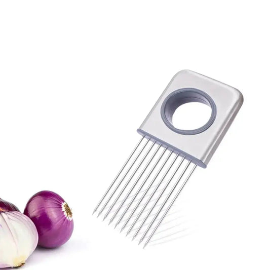 Vegetable Fruit Cutter Kitchen Supplies Food Slice Assistant Onion Holder Stainless Steel Tomato Chopper from PriceLows™