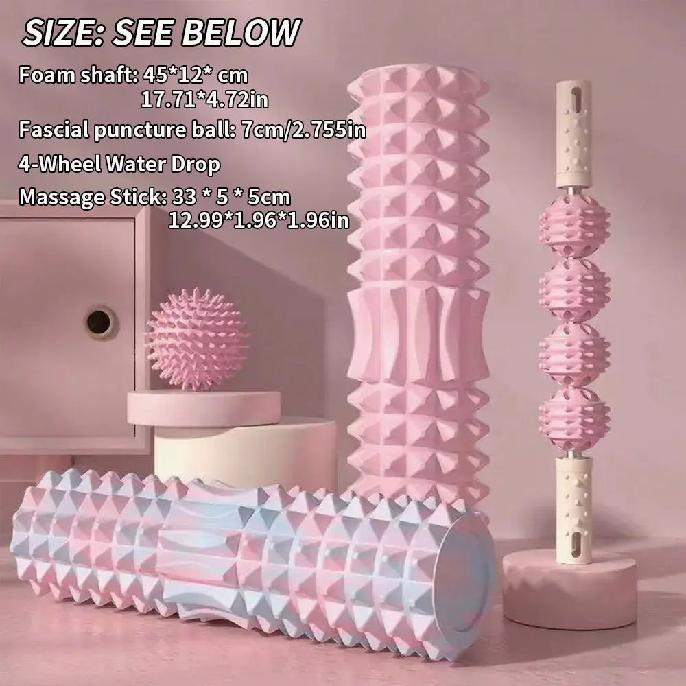 Massage Set | Prick Ball, Roller, Shaft | Abs Material | Multi Size