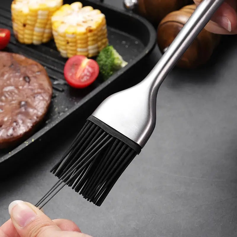 Silicone Basting Brush | Stainless Steel Handle | Heat Resistant 230C | 2 Pack