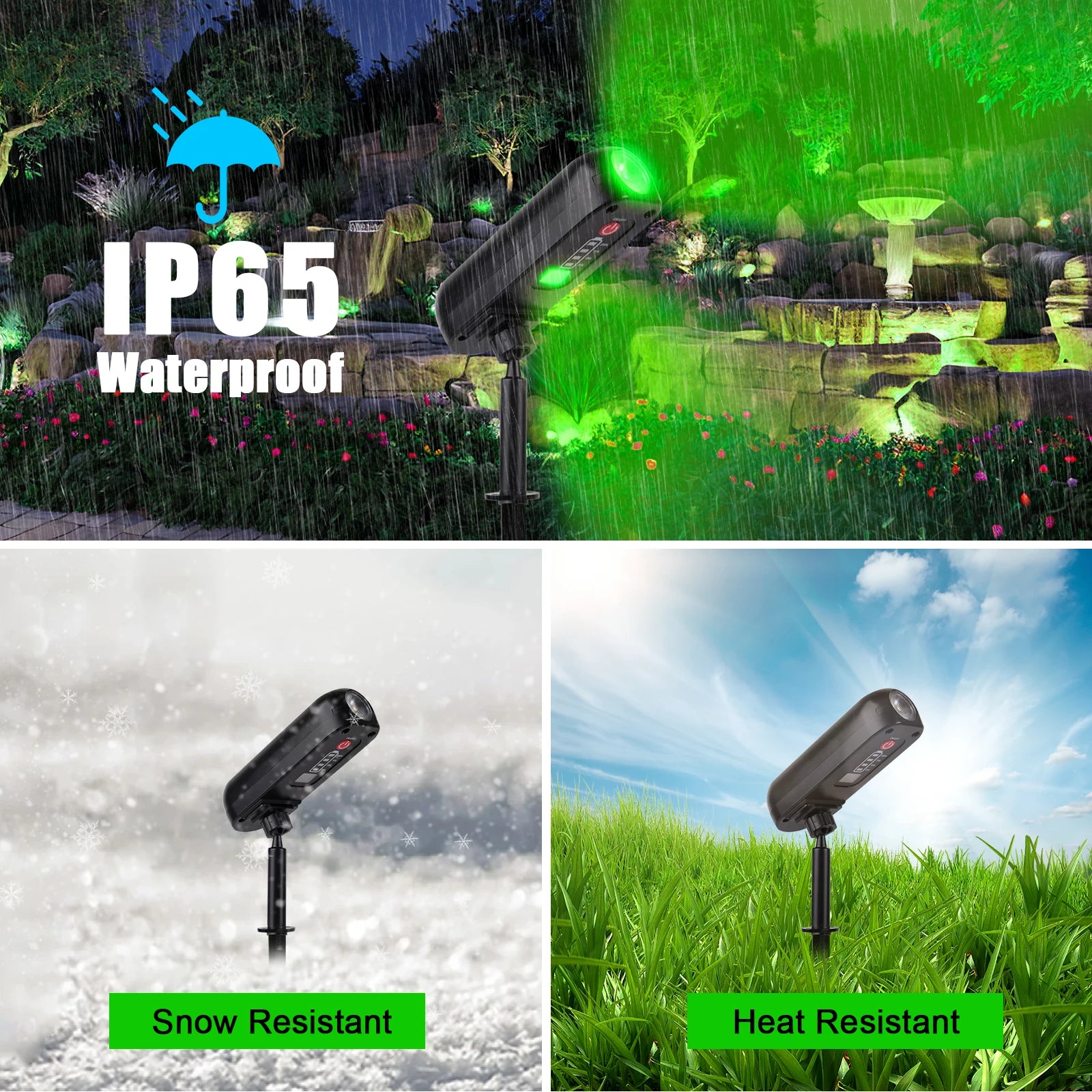 4PCS Solar LED Light Outdoor Solar Wall Light IP65 Green Garden Light Solar Spotlights Solar Uplights for Trees Pathway Yard from PriceLows™