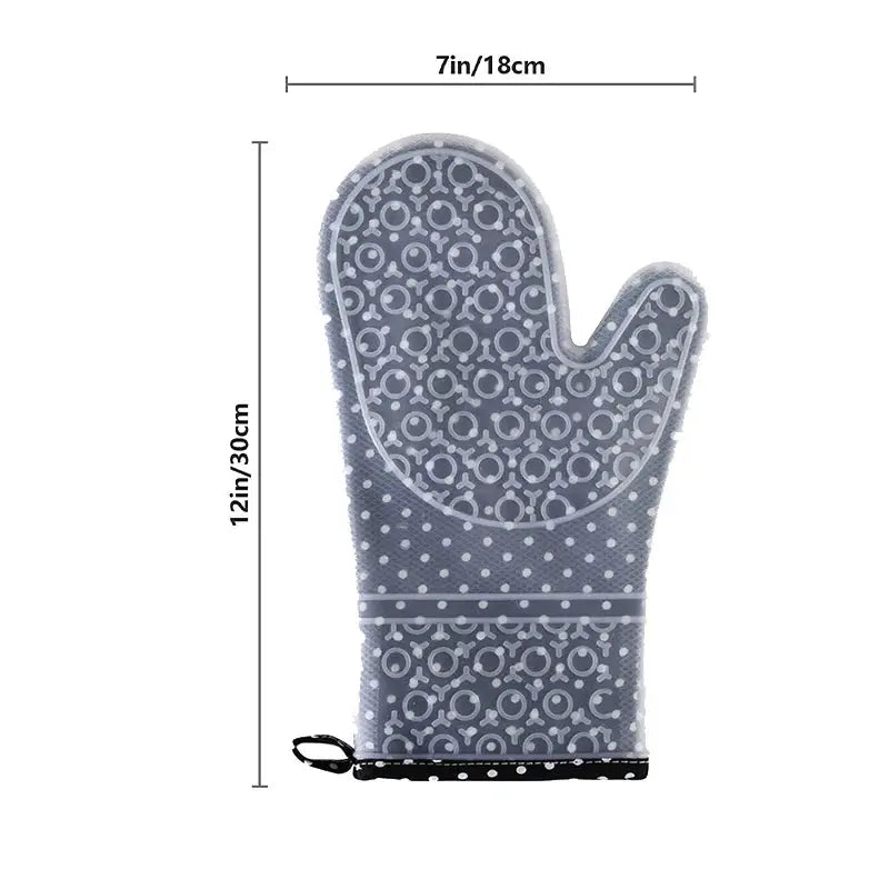 Oven Mitts | Silicone Double Layer | Heat Resistant Non Slip | 1 to 2 Pcs