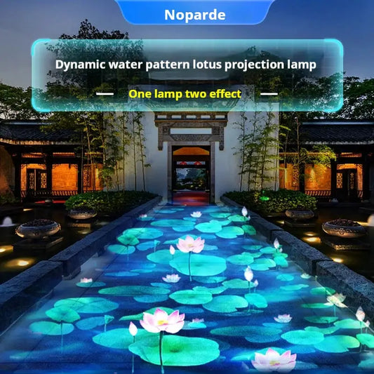 LED 3D Projection Lamp | Aluminum Housing | Water Ripple Pattern