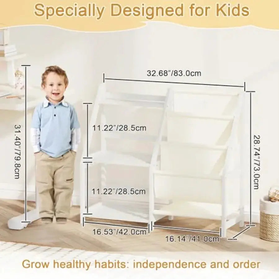 Bookshelf with Storage, 3 Tier Toddler Book Shelf, Small Bookcase, Montessori Bookshelf Baby Bookcase for Nursery, Bedroom, Pla from PriceLows™