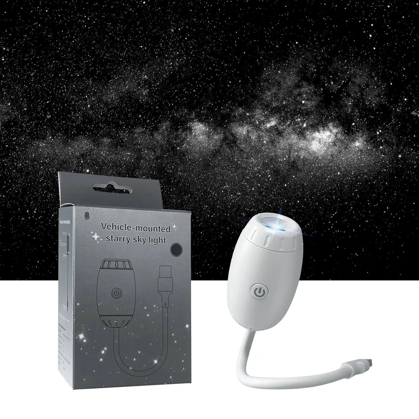 Galaxy Star Projector | 2 In 1 Night Light | Bedroom And Car Decoration | Mini