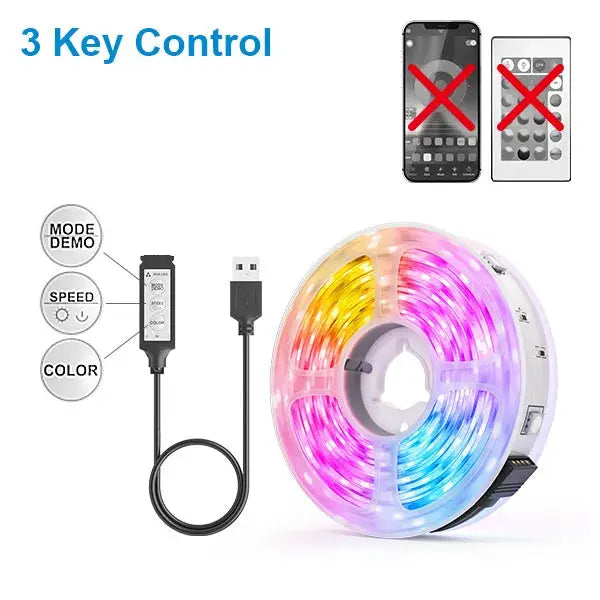 Tuya Wifi Led Strip Bluetooth Infrared 1-30M 5V USB Rgb Tape Work With Alexa Music Ribbon Flexible Christmas Decor Light Luce from PriceLows™