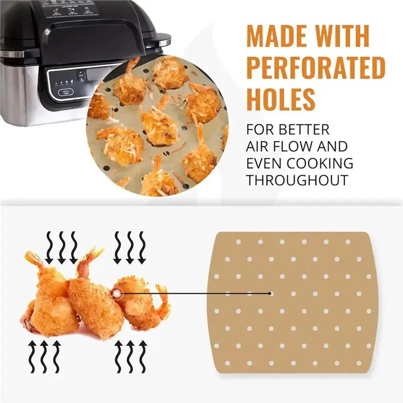 Parchment Liners | Ninja Foodi Grill AG301 Compatible | Heat Resistant | 100 Pcs