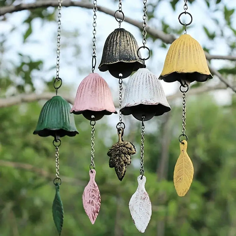 Creative Japanese Cast Iron Wind Chime Hanging Decoration Metal Retro Hanging Leaf Bell Balcony Outdoor Garden Hanging Decorate from PriceLows™