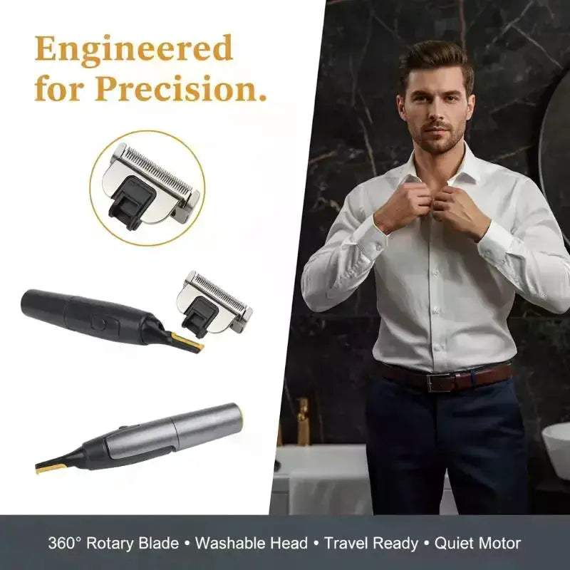 Ultra Thin Electric Nose Hair Trimmer For Men Mini Portable Waterproof Ear Nose Hair Trimmer Safe Cleaning Precision Shaver from PriceLows™
