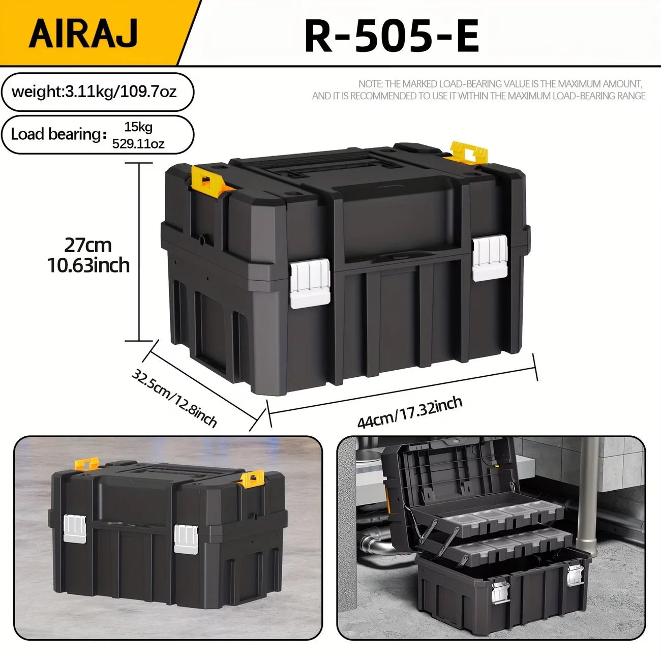 5 multi-functional rolling toolboxes, plastic portable folding storage boxes with large capacity and wheels for DIY use; made of thickened PP material, ideal for organizing garage or home repair tools. from PriceLows™