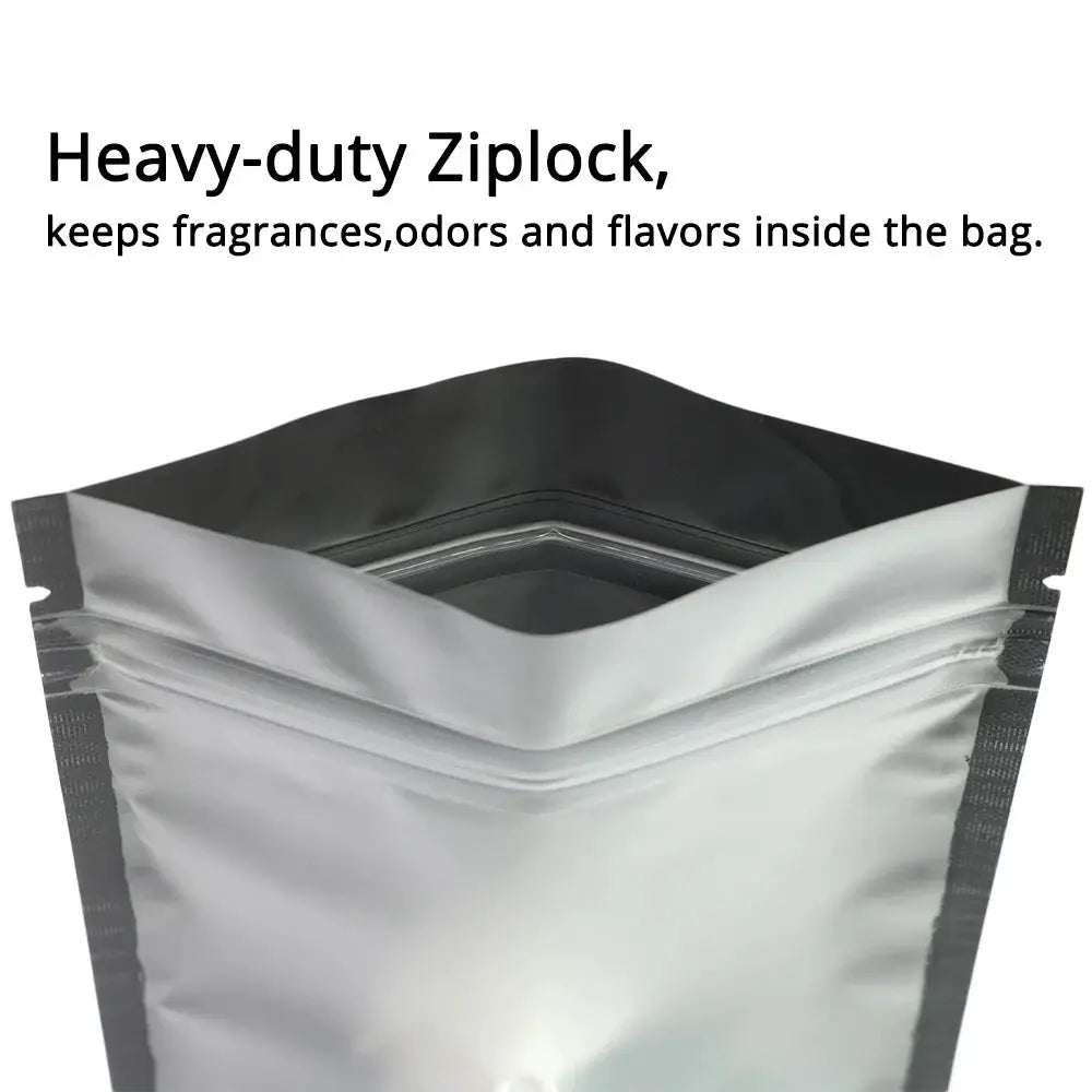 Resealable Zip Lock Bags Food Product Heat Sealable Packing Bag, 100PCS PET Plastic Mylar Pouch with Frosted Window from PriceLows™
