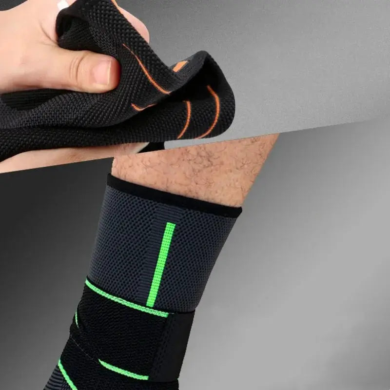 Ankle Support Brace | Breathable Nylon | Compression Strap | Sports Guard