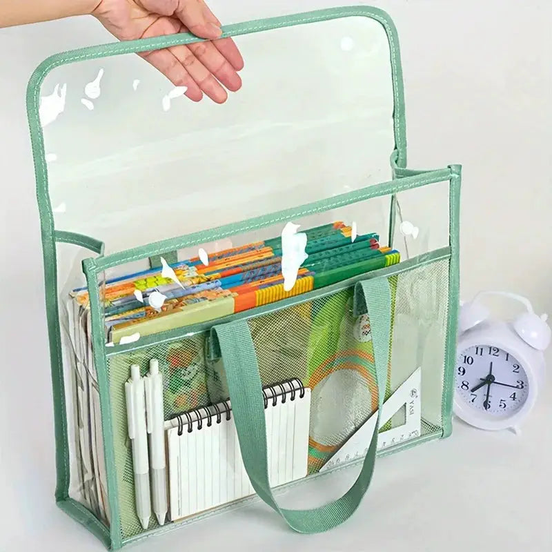 Clear PVC Document Tote Bag | Waterproof Seal | Double Layer | One Size